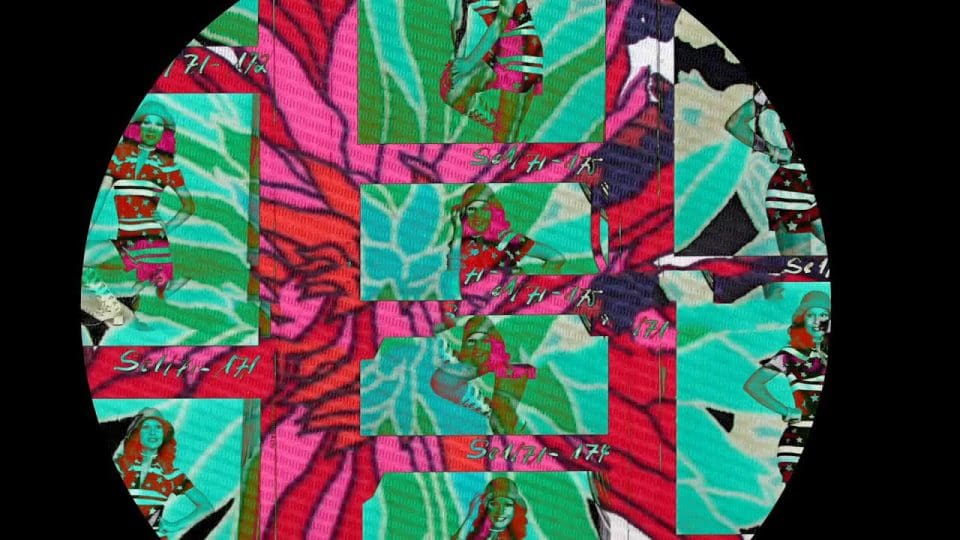 Motiv der Ausstellung mit diversen Mustern